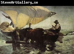 Joaquin Sorolla Y Bastida Return from Fishing Towing the Bark